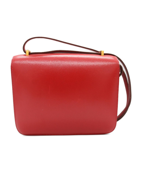 HERMES（エルメス）HERMES (エルメス) ショルダーバッグ ルージュ ミニコンスタンス ボックスカーフ ○Wの古着・服飾アイテム