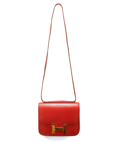 HERMES（エルメス）HERMES (エルメス) ショルダーバッグ ルージュ ミニコンスタンス ボックスカーフ ○Wの古着・服飾アイテム