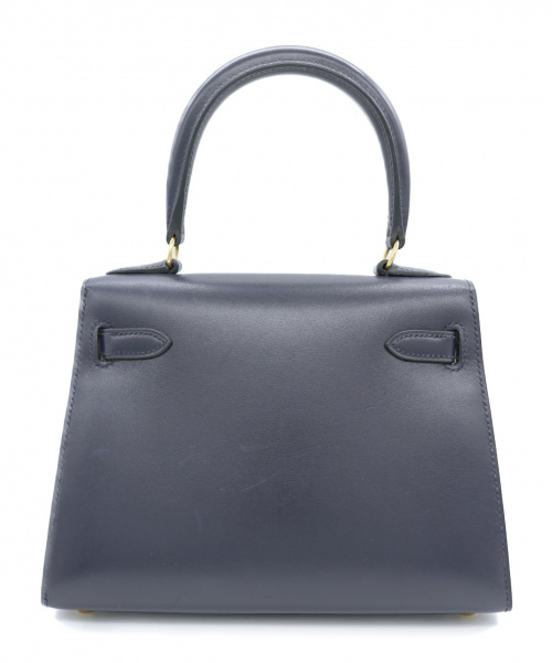 HERMES（エルメス）HERMES (エルメス) ケリーバッグ20 ネイビー サイズ:20 外縫い　□A　1997年　ゴールド金具の古着・服飾アイテム