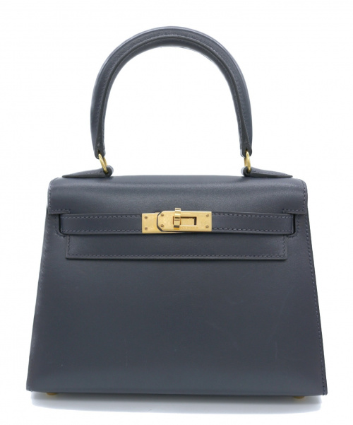 HERMES（エルメス）HERMES (エルメス) ケリーバッグ20 ネイビー サイズ:20 外縫い　□A　1997年　ゴールド金具の古着・服飾アイテム