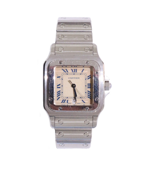 Cartier（カルティエ）Cartier (カルティエ) サントスガルベLM アイボリー サイズ:LM クォーツの古着・服飾アイテム