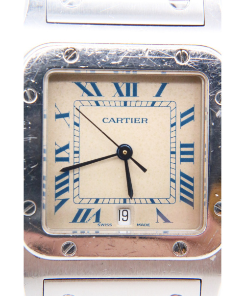 Cartier（カルティエ）Cartier (カルティエ) サントスガルベLM アイボリー サイズ:LM クォーツの古着・服飾アイテム