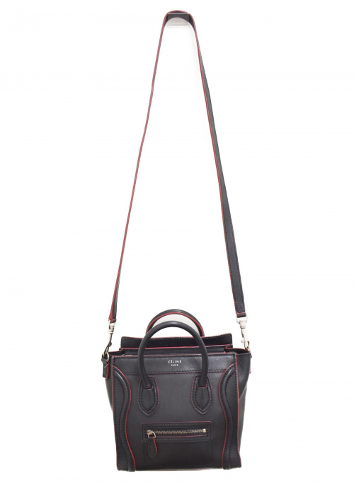 CELINE（セリーヌ）CELINE (セリーヌ) ラゲージナノショッパー ブラック サイズ:- ラゲージナノショッパー レザーの古着・服飾アイテム