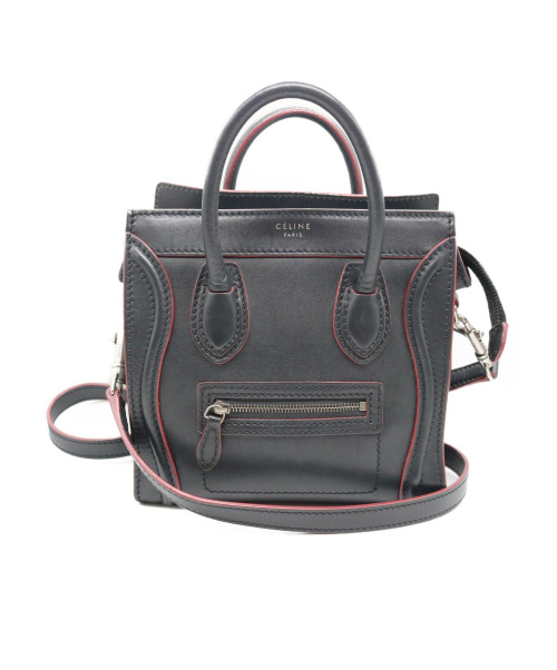 CELINE（セリーヌ）CELINE (セリーヌ) ラゲージナノショッパー ブラック サイズ:- ラゲージナノショッパー レザーの古着・服飾アイテム