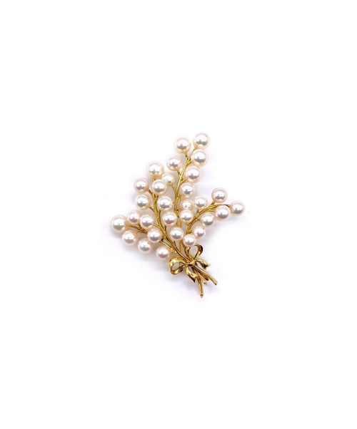 MIKIMOTO（ミキモト）MIKIMOTO (ミキモト) パールブローチブローチ サイズ:- K14の古着・服飾アイテム