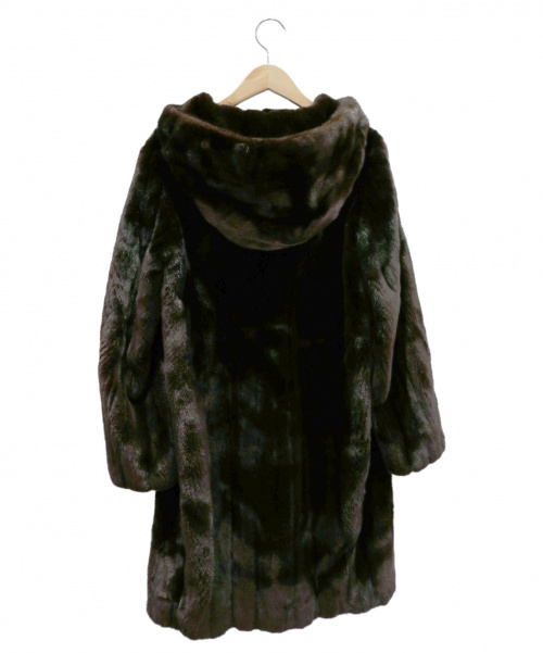 JIL SANDER（ジルサンダー）JIL SANDER (ジル サンダー) フーデッドミンクコート ブラック サイズ:34 ブラックグラマミンク使用の古着・服飾アイテム