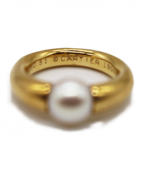 Cartier（カルティエ）Cartier (カルティエ) ペルラ パールリング サイズ:51 K18YG 11.1g 真珠の古着・服飾アイテム