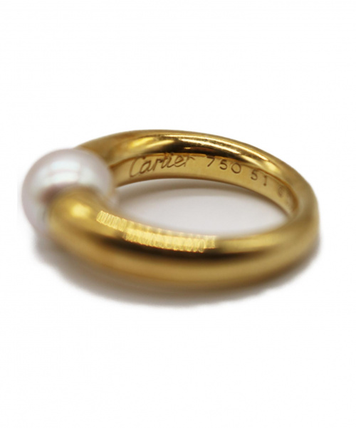 Cartier（カルティエ）Cartier (カルティエ) ペルラ パールリング サイズ:51 K18YG 11.1g 真珠の古着・服飾アイテム