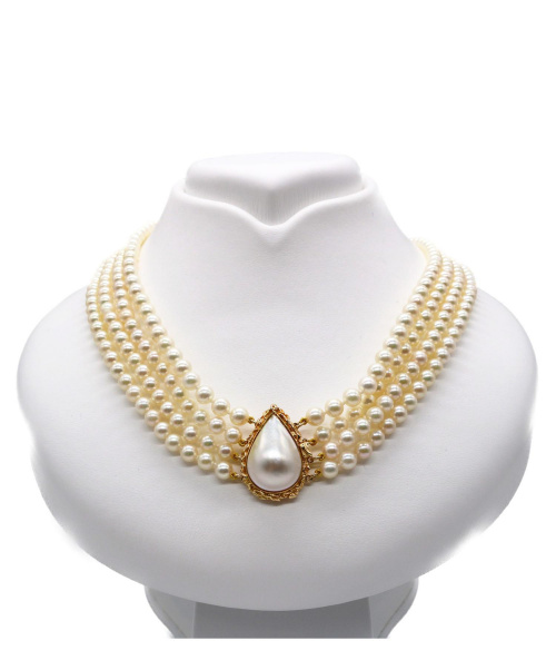 MIKIMOTO（ミキモト）MIKIMOTO (ミキモト) 4連パールネックレスの古着・服飾アイテム