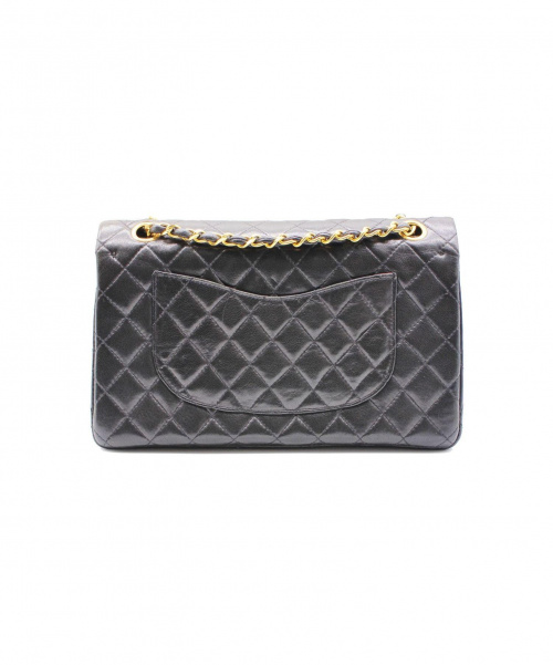 CHANEL（シャネル）CHANEL (シャネル) ダブルフラップチェーンショルダーバッグ/ヴィンテージ ブラック マトラッセ ■の古着・服飾アイテム