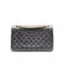 CHANEL (シャネル) ダブルフラップチェーンショルダーバッグ/ヴィンテージ ブラック マトラッセ ■：128000円