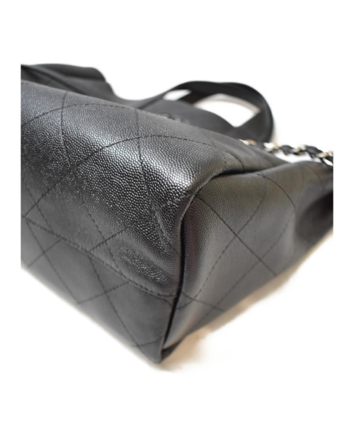CHANEL（シャネル）CHANEL (シャネル) ラージショッピングバッグ ブラック サイズ:- マトラッセ ラージショッピングバッグ キャビアスキン 26944712の古着・服飾アイテム