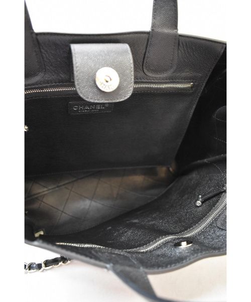 CHANEL（シャネル）CHANEL (シャネル) ラージショッピングバッグ ブラック サイズ:- マトラッセ ラージショッピングバッグ キャビアスキン 26944712の古着・服飾アイテム