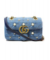 GUCCI（グッチ）の古着「GGマーモント/ショルダーバッグ」｜スカイブルー