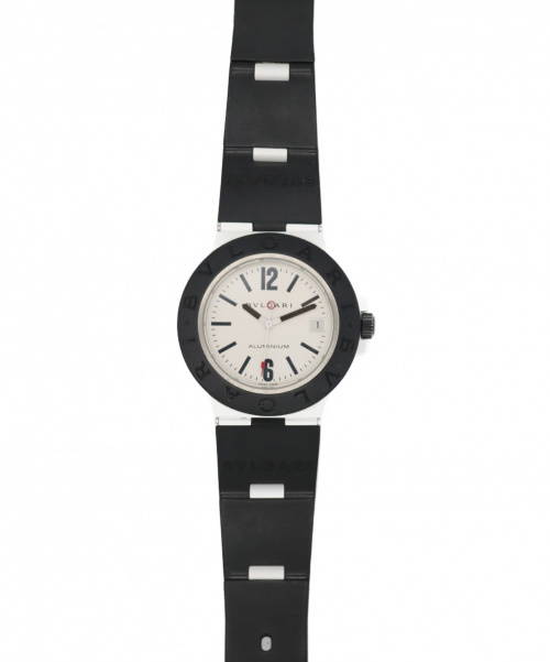 BVLGARI（ブルガリ）BVLGARI (ブルガリ) アルミニウム AL38TA /リストウォッチ ホワイト 自動巻き  ラバーの古着・服飾アイテム
