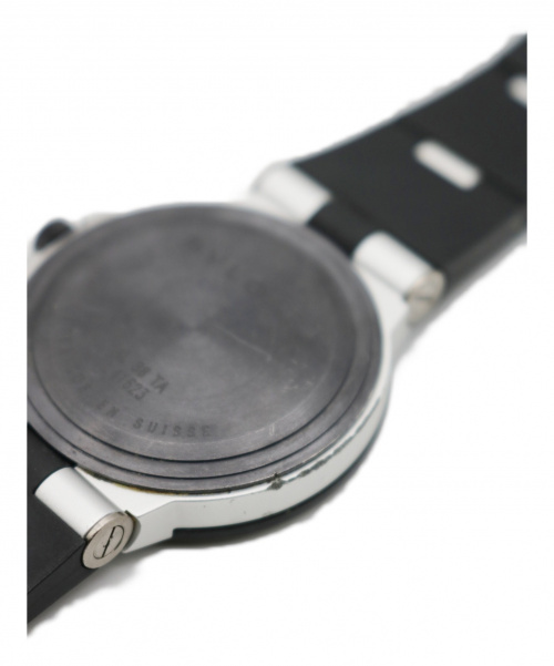 BVLGARI（ブルガリ）BVLGARI (ブルガリ) アルミニウム AL38TA /リストウォッチ ホワイト 自動巻き  ラバーの古着・服飾アイテム