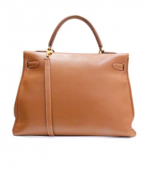 HERMES（エルメス）HERMES (エルメス) ケリーバッグ ブラウン サイズ:35 ケリー35 内縫い クシュベル 〇U 91年製の古着・服飾アイテム