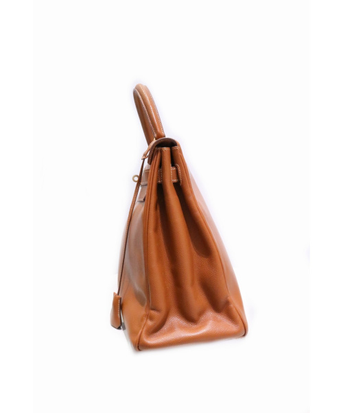 HERMES（エルメス）HERMES (エルメス) ケリーバッグ ブラウン サイズ:35 ケリー35 内縫い クシュベル 〇U 91年製の古着・服飾アイテム