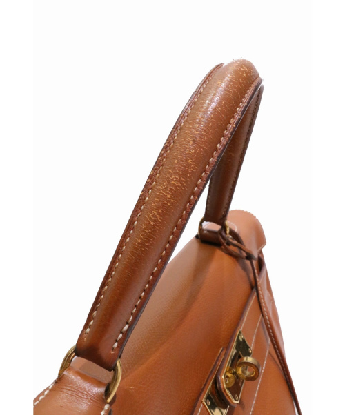 HERMES（エルメス）HERMES (エルメス) ケリーバッグ ブラウン サイズ:35 ケリー35 内縫い クシュベル 〇U 91年製の古着・服飾アイテム
