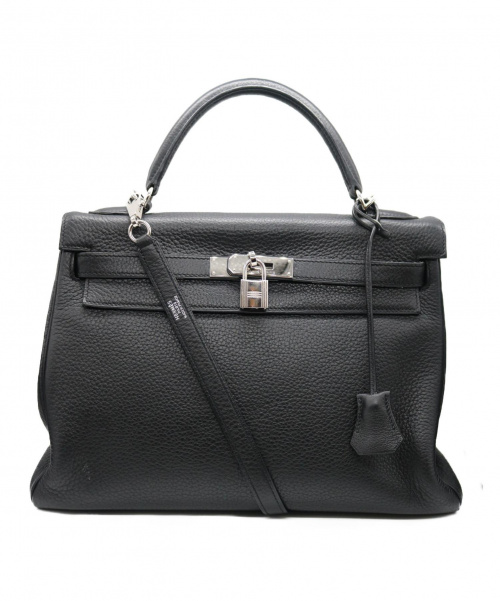 HERMES（エルメス）HERMES (エルメス) ケリーバッグ32 ブラック サイズ:32  内縫い シルバー金具の古着・服飾アイテム