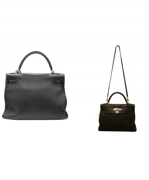 HERMES（エルメス）HERMES (エルメス) ケリーバッグ32 ブラック サイズ:32  内縫い シルバー金具の古着・服飾アイテム