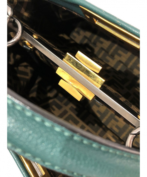 FENDI（フェンディ）FENDI (フェンディ) ピーカブー ターコイズグリーン サイズ:- ミディアム　2wayショルダーバッグの古着・服飾アイテム