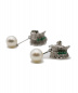 MIKIMOTO (ミキモト) スウィングパールイヤリング サイズ:- K14WG 真珠.エメラルド：64800円