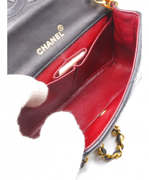 CHANEL（シャネル）CHANEL (シャネル) ミニマトラッセ チェーンショルダーバッグ  ブラックの古着・服飾アイテム