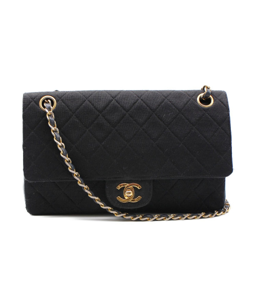 CHANEL（シャネル）CHANEL (シャネル) チェーンショルダーバッグ/マトラッセ コットン ブラック マトラッセ コットン 464725の古着・服飾アイテム