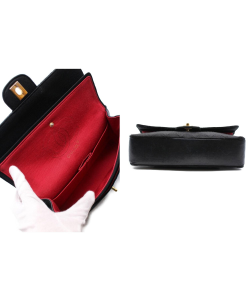 CHANEL（シャネル）CHANEL (シャネル) チェーンショルダーバッグ/マトラッセ コットン ブラック マトラッセ コットン 464725の古着・服飾アイテム
