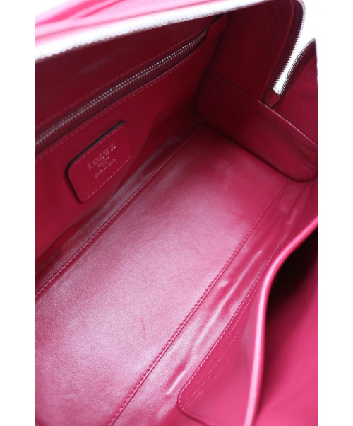 LOEWE（ロエベ）LOEWE (ロエベ) アマソナ28 ピンク サイズ:28 ハンドバック/ナッパレザーの古着・服飾アイテム