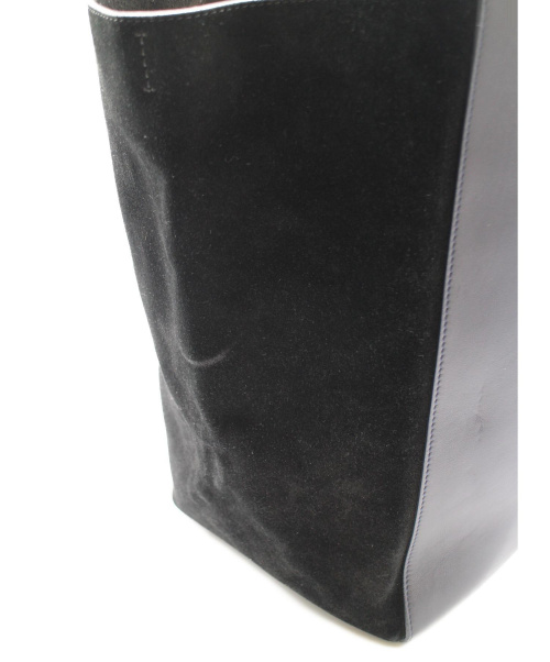 CELINE（セリーヌ）CELINE (セリーヌ) カバファントム/トートバッグ ネイビー×ブラック カバファントム レザー×スエードの古着・服飾アイテム