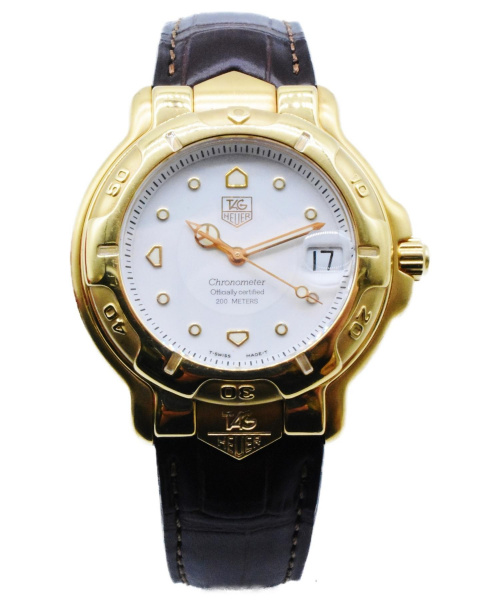 TAG Heuer（タグ・ホイヤー）TAG Heuer (タグホイヤ) クロノメーター ブラウン クロノメーター WH514 自動巻き レザーの古着・服飾アイテム