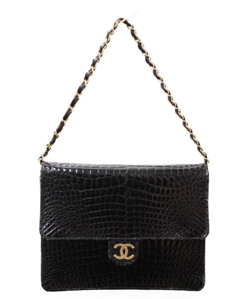 CHANEL（シャネル）CHANEL (シャネル) チェーンショルダーバッグ/クロコダイル ブラック クロコダイル ■の古着・服飾アイテム