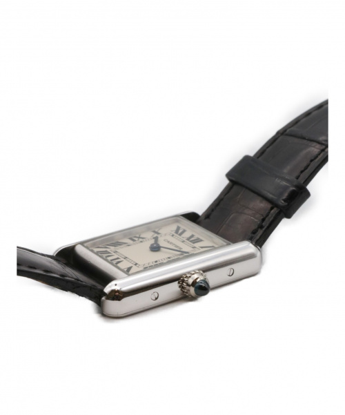 Cartier（カルティエ）Cartier (カルティエ) タンク・ルイ・カルティエSM ベルト変色・ガラスキズ有 サイズ:SM W1541056　クォーツの古着・服飾アイテム