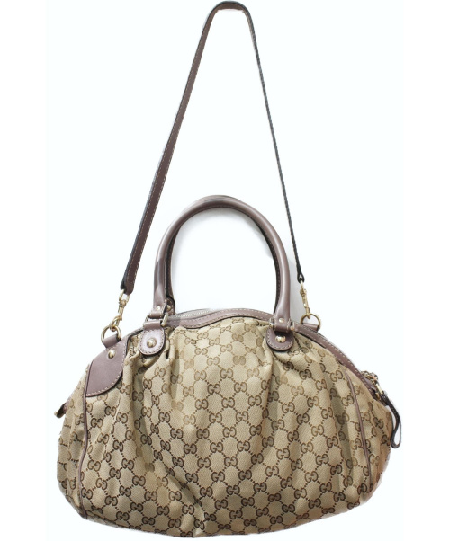 GUCCI（グッチ）GUCCI (グッチ) 2WAYバッグ ベージュ 223974 525040の古着・服飾アイテム
