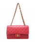 CHANEL (シャネル) ショルダーバッグ/ダブルフラップマトラッセ レッド マトラッセ ラムスキン：268000円