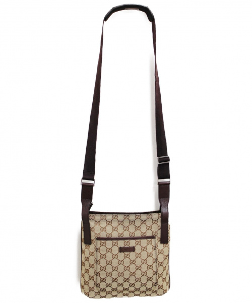 GUCCI（グッチ）GUCCI (グッチ) GGキャンバス/ショルダーバッグ ベージュ GGキャンバス 122793 001998の古着・服飾アイテム