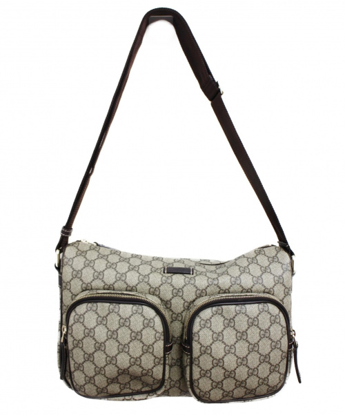 GUCCI（グッチ）GUCCI (グッチ) GGキャンバスショルダーバッグ ベージュ GG 246881 520981の古着・服飾アイテム