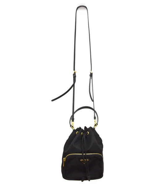 PRADA（プラダ）PRADA (プラダ) 巾着2WAYショルダーバッグ ブラック サイズ:-の古着・服飾アイテム