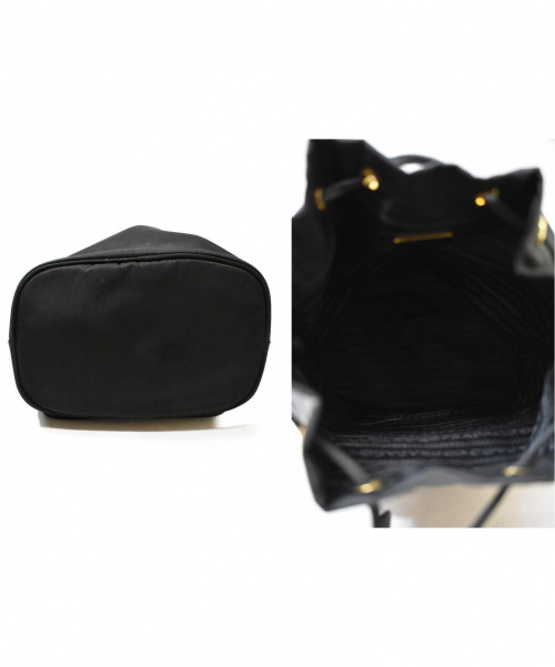 PRADA（プラダ）PRADA (プラダ) 巾着2WAYショルダーバッグ ブラック サイズ:-の古着・服飾アイテム