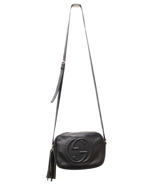 GUCCI（グッチ）GUCCI (グッチ) ソーホー/ショルダーバッグ ブラック ソーホー 308364 レザーの古着・服飾アイテム