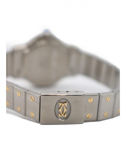 Cartier（カルティエ）Cartier (カルティエ) サントスオクタゴン/クォーツ腕時計 ステンレススチール×イエローゴールドの古着・服飾アイテム