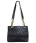 CHANEL（シャネル）の古着「チェーントートバッグ/マトラッセ」｜ブラック