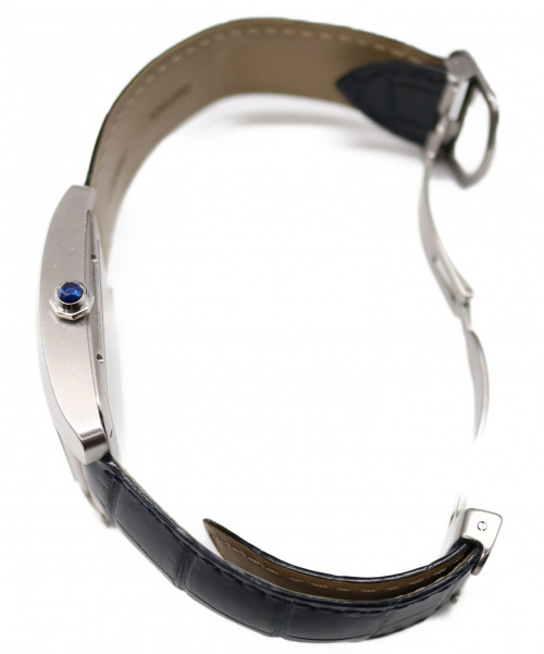 Cartier（カルティエ）Cartier (カルティエ) リストウォッチ ブルー タンクMC WSTA0010 自動巻き 動作確認済み クロコダイルの古着・服飾アイテム