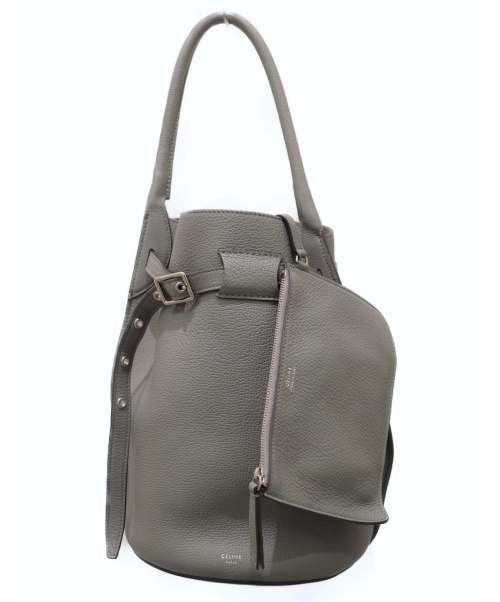 CELINE（セリーヌ）CELINE (セリーヌ) ショルダーバッグ/ビッグバッグバケット  グレー サイズ:- レザーの古着・服飾アイテム