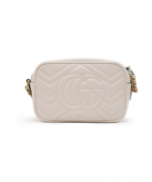 GUCCI（グッチ）GUCCI (グッチ) GGマーモント/ショルダーポーチ アイボリーの古着・服飾アイテム
