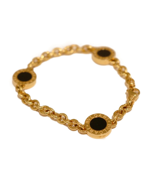 BVLGARI（ブルガリ）BVLGARI (ブルガリ) ブレスレット サイズ:17.5ｃｍ K18 24g オニキスの古着・服飾アイテム