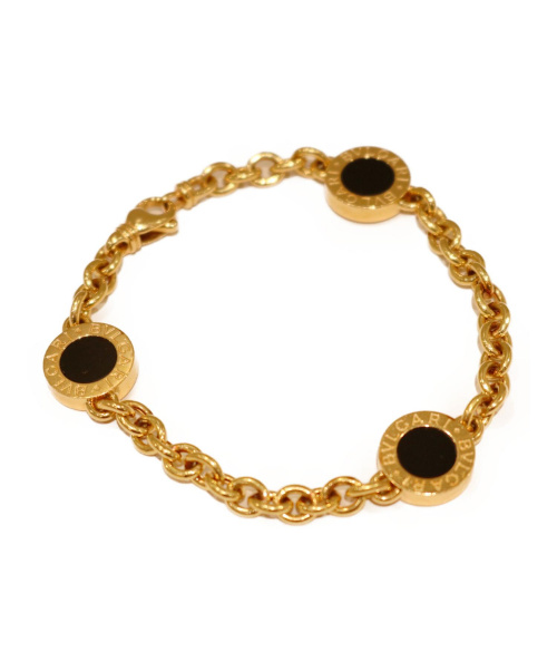 BVLGARI（ブルガリ）BVLGARI (ブルガリ) ブレスレット サイズ:17.5ｃｍ K18 24g オニキスの古着・服飾アイテム
