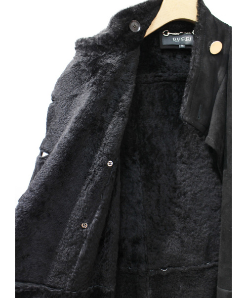 GUCCI（グッチ）GUCCI (グッチ) ムートンコート ブラック サイズ:36の古着・服飾アイテム
